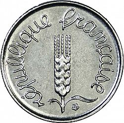 Large Obverse for 1 Centime 1970 coin