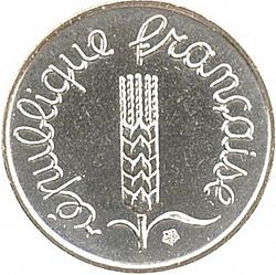 Large Obverse for 1 Centime 1985 coin