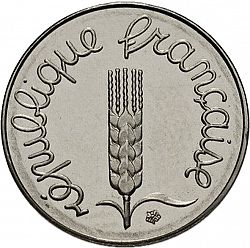 Large Obverse for 1 Centime 1991 coin