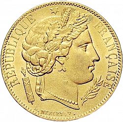 Large Obverse for 20 Francs 1850 coin