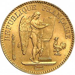 Large Obverse for 20 Francs 1886 coin