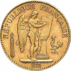 Large Obverse for 20 Francs 1888 coin