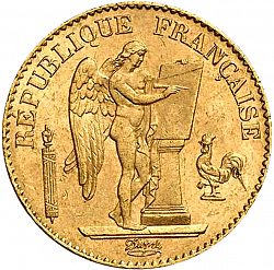 Large Obverse for 20 Francs 1890 coin