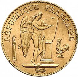 Large Obverse for 20 Francs 1894 coin
