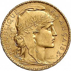 Large Obverse for 20 Francs 1899 coin