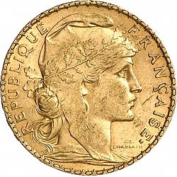 Large Obverse for 20 Francs 1900 coin