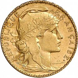 Large Obverse for 20 Francs 1904 coin
