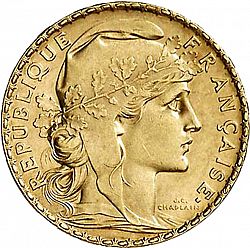Large Obverse for 20 Francs 1911 coin
