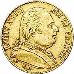 Large Obverse for 20 Francs 1814 coin