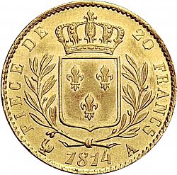 Large Reverse for 20 Francs 1814 coin