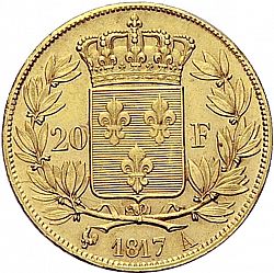 Large Reverse for 20 Francs 1817 coin