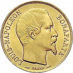 Large Obverse for 20 Francs 1852 coin
