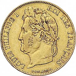 Large Obverse for 20 Francs 1834 coin