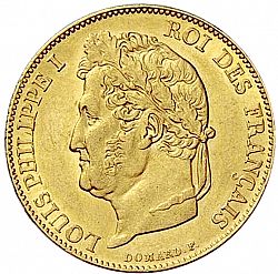 Large Obverse for 20 Francs 1848 coin