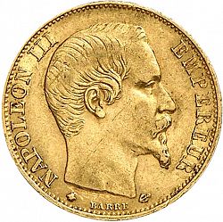 Large Obverse for 20 Francs 1859 coin