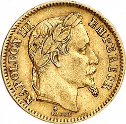 Large Obverse for 20 Francs 1862 coin