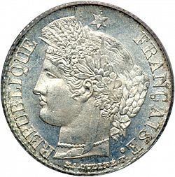 Large Obverse for 20 Centimes 1849 coin