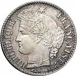 Large Obverse for 20 Centimes 1850 coin