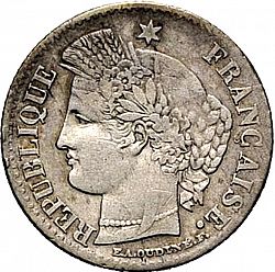 Large Obverse for 20 Centimes 1850 coin