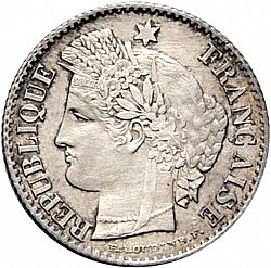 Large Obverse for 20 Centimes 1851 coin