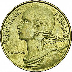 Large Obverse for 20 Centimes 1988 coin