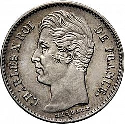Large Obverse for 1/4 Franc 1830 coin