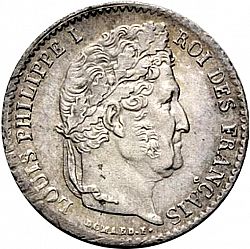Large Obverse for 1/4 Franc 1832 coin