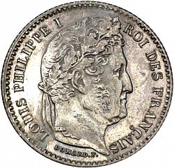 Large Obverse for 25 Centimes 1848 coin