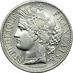 Large Obverse for 2 Francs 1850 coin