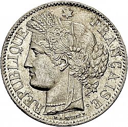 Large Obverse for 2 Francs 1870 coin