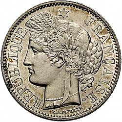 Large Obverse for 2 Francs 1870 coin