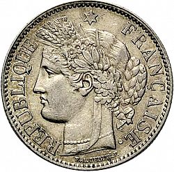 Large Obverse for 2 Francs 1871 coin