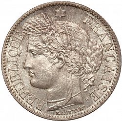 Large Obverse for 2 Francs 1881 coin