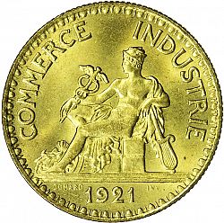 Large Obverse for 2 Francs 1921 coin