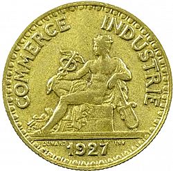Large Obverse for 2 Francs 1927 coin