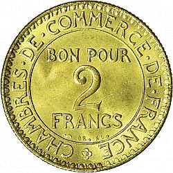 Large Reverse for 2 Francs 1921 coin