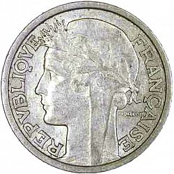 Large Obverse for 2 Francs 1949 coin