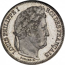 Large Obverse for 2 Francs 1841 coin