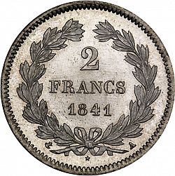 Large Reverse for 2 Francs 1841 coin