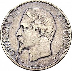 Large Obverse for 2 Francs 1854 coin