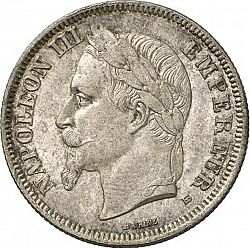 Large Obverse for 2 Francs 1867 coin
