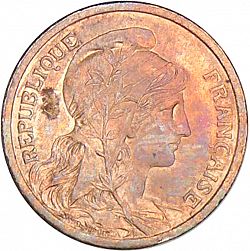 Large Obverse for 2 Centimes 1909 coin
