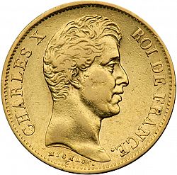 Large Obverse for 40 Francs 1830 coin
