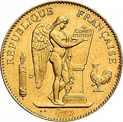 Large Obverse for 50 Francs 1878 coin