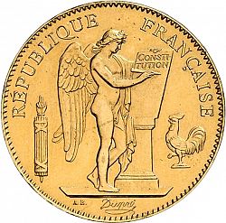 Large Obverse for 50 Francs 1889 coin