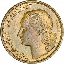 Large Obverse for 50 Francs 1958 coin