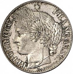 Large Obverse for 50 Centimes 1882 coin