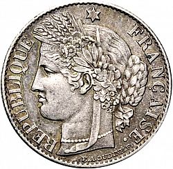 Large Obverse for 50 Centimes 1887 coin