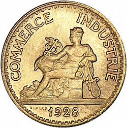 Large Obverse for 50 Centimes 1928 coin