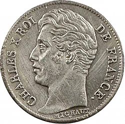 Large Obverse for 1/2 Franc 1826 coin